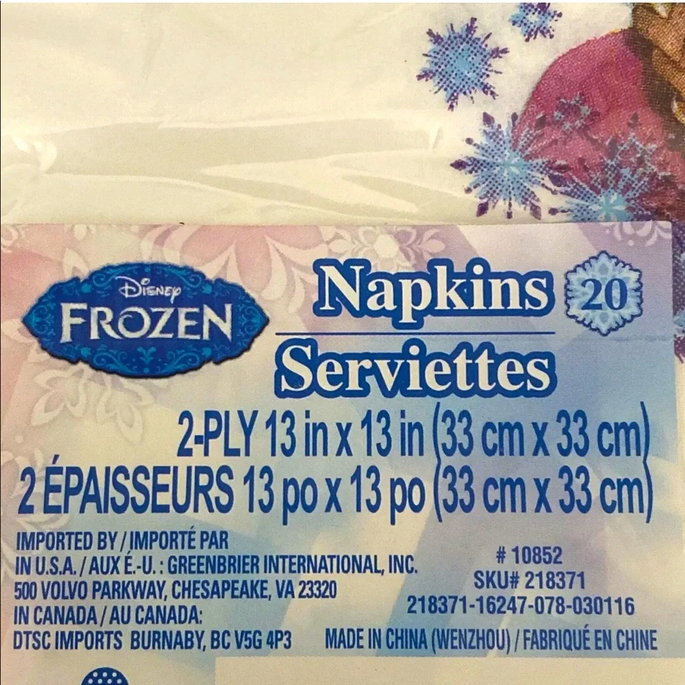 Disney Frozen Paper Luncheon Napkins, 20 ct